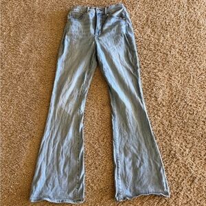 Express Light Wash Flare Jeans